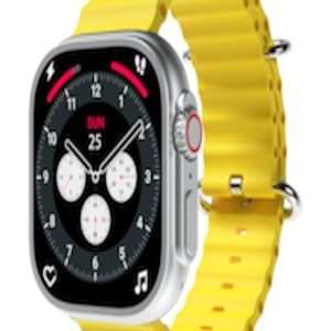 DAORKOW Ultra-Thin Golden Smartwatch 1.96&quote; AMOLED, Wireless 5.2, Multi-Sport Modes, Music & Call Functions, Alloy Body, Silicone Strap, Rechargeable Lithium Polymer Battery, Compatible with for iphone & Android