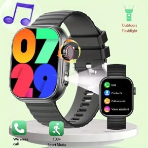 1.43-inch HD full screen wireless call, compass, GPT artificial intelligence, multiple sports modes, sedentary reminder, weather forecast, message notification, sports tracking device, suitable for Android and Apple phones, holiday gift, Sedentary Lifesty