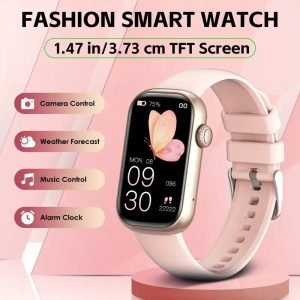 New Full Screen Touch Smart Watch for No APP No Phone Needed, 1.8&quote; Fitness Tracker Watches Pedometer, 500mAh, Camera, Video Playback, LED Flashlight, 's Story, IP68 Waterproof, Step Counter, 26 Games Smartwatch for Girls Boys, Step Counter Watch