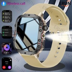 High-End Fashion Android smartwatch for Men - 1.508 Inch AMOLED Display, WiFi, GPS, Wireless Calling, Sports Tracking, Travel Map Navigation, SOS, Music, Massive App Downloads, Best Father's Day Gift