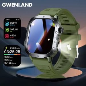 1.43&quote; AMOLED Smartwatch - HD Resolution, 466 * 466 Pixels, 525mAh, High Quality, 5ATM, Multi-Sport Tracker, Music & Call Functionality, Supports Swimming And Diving Up to 50 meters, LED Flashlight Smart Watch for iPhone & for Android