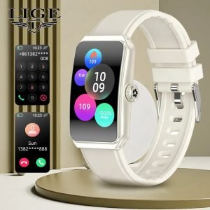 Men's Smart Watch with Call/Sleep Tracking - 1.85&quote; HD Display Fitness Tracker, Wireless 5.0, 2 Bands, Multi-Sports Modes, Compatible with Android/iPhone Black, Health Monitoring Wristband | Round Face Watch | Stainless Steel Band, Smart Watch for Androi