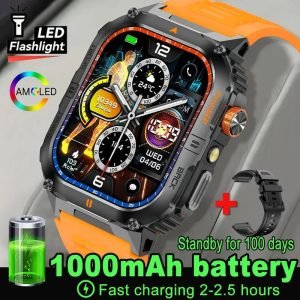[ Activity Set]Catshim 1.45-Inch &quote;GPS HD Smart Watch&quote; Features High Altitude Pressure, Compass, GPS, Long Battery Life, IPX8/1ATM, Timer, Stopwatch, Dial Market Switch, 107 Sports Modes, Compatible with Iphone/Android, Perfect Gift for Both Men And Women