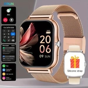 LIGE 2025 Men'S Smartwatch, 1.96&quote; HD IPS Display, 400mAh Long-Lasting Battery, USB Charging, Stainless Steel Strap, Compatible with iPhone & Android, Non-Waterproof, 360p Resolution, Alloy Body