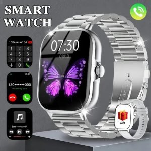 [Men's Smart Watch] Men's Smart Watch | Business, Wireless Call & Message Sync, Sports Fitness Tracker, Wallpaper, iPhone & Android, Office Wearable Tech, Modern Design, Minimalist, Lightweight, Scratchresistant Display