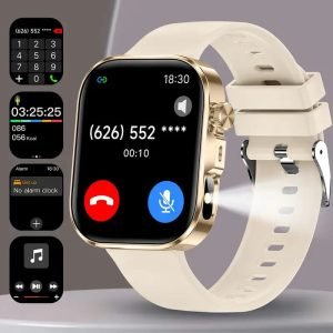 COIUSOR Men'S Smartwatch with LED Lighting, 2.01&quote; IPS Screen, AI Voice Calls, GPS Tracking, Compass, Fitness & Pedometer - High Quality Outdoor Sports Watch, USB Rechargeable, Black & Orange Design - Perfect Gift for Men & Women, Fitness Tracker Watch, Ro